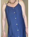 Robe Carmen en bleu marine