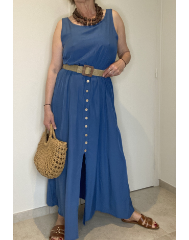 Robe longue Angela en bleu...