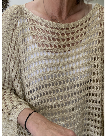 Poncho fil doré