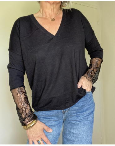 Pull noir Milly