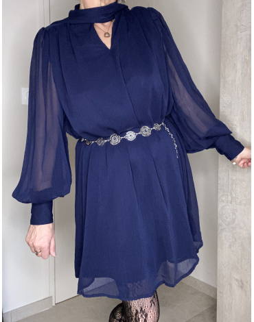Robe Lyse en bleu marine